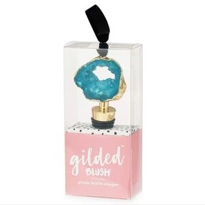 Blush Gilded Geode Bottle Stopper